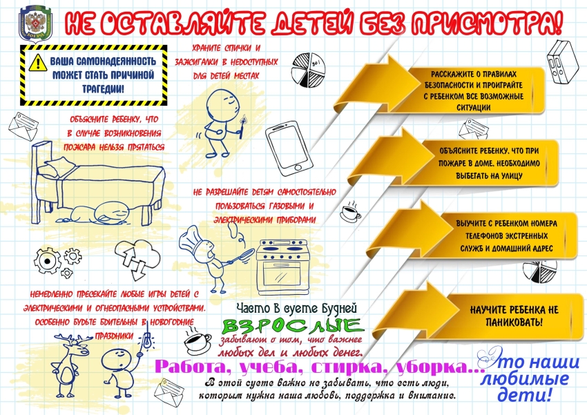 Не оставляйте детей без присмотра