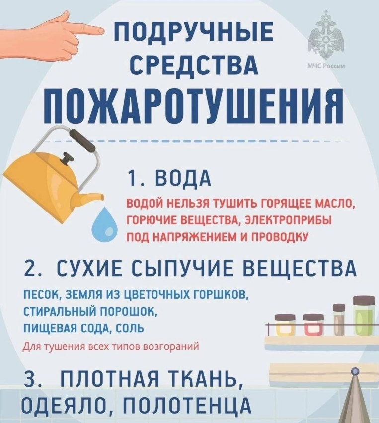 Подручные средства пожаротушения